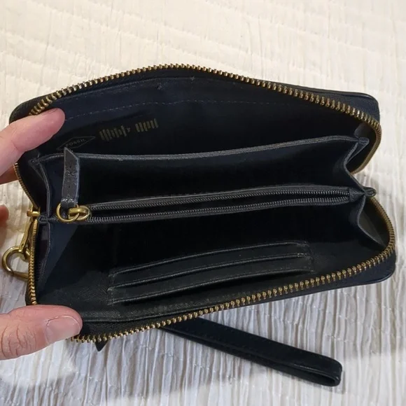 FOSSIL black Leather medium Wallet - Picture 6 of 13